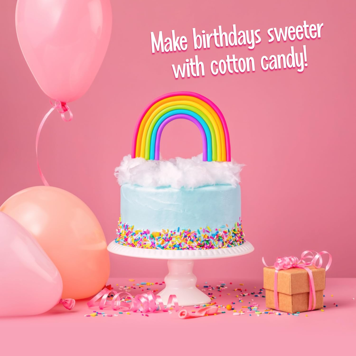 Nostalgia PCM205AQ Hard & Sugar-Free Cotton Candy Maker, Aqua image number 2