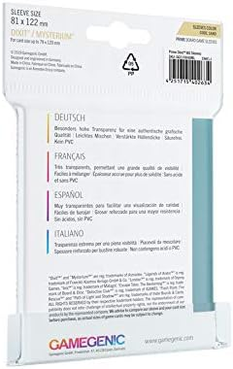 Asmodee Gamegenic Dixit Mysterium Prime Board Game Sleeves with 90 Sleeves per Pack image number 1