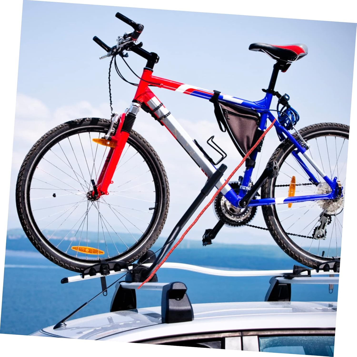 KOMBIUDA 3Pcs Bike Luggage Strap Elastic Telescopic Rope Retractable Drawstring Rope Straps image number 3