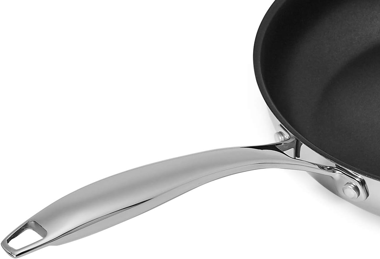 Amazon Basics 2-Piece Non-Stick Stainless Steel Fry Pan Set, 25.4 Cm and 20.32 Cm image number 5