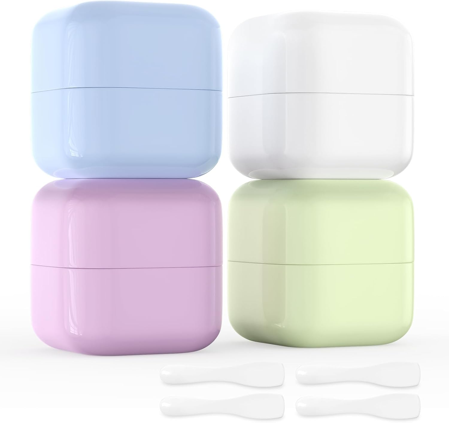 Silicone Travel Containers for Toiletries, BPA Free TSA Approved 1Oz Jars, Leak-Proof Essentials with Lid for Cosmetic Face Hand Body Cream