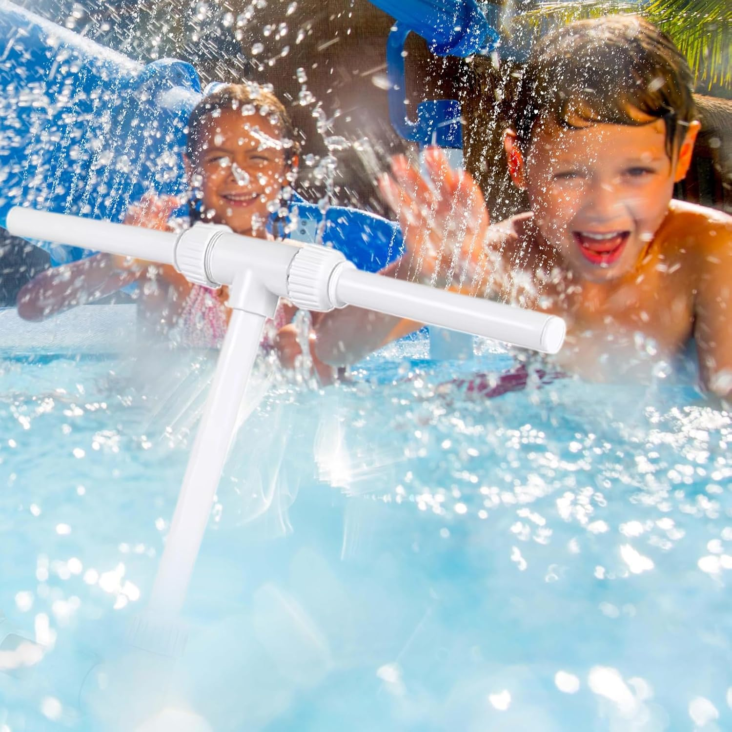 Pool Water Fountain, Inground Pool Sprayer Fountain, Double Spray Waterfall for Fish Pond Plant Irrigation Campus Facility Managers Gardening Area Camping Site