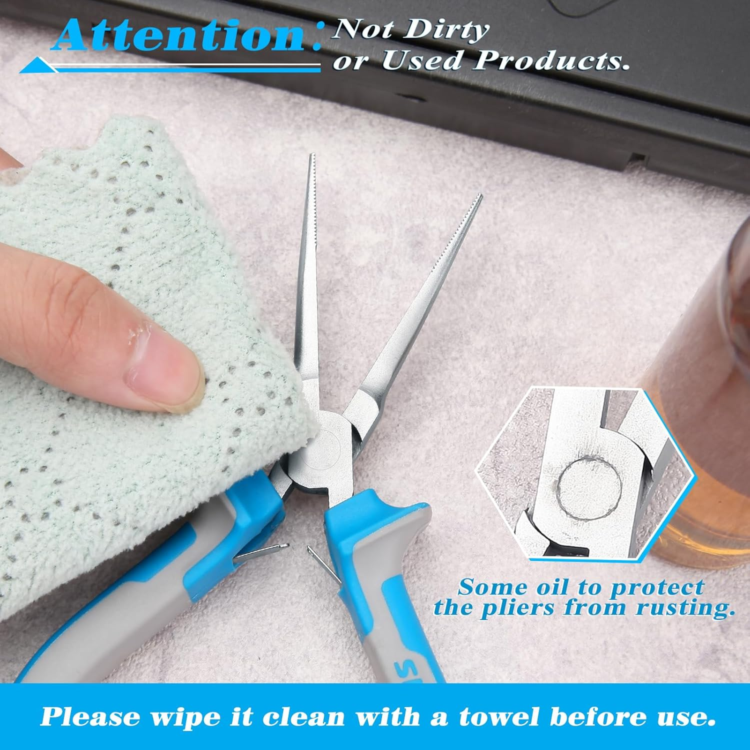 SPEEDWOX Fine Tips Needle Nose Pliers for Jewelry Making Long Nose Fishing Pliers with Serrated Jaw Thin Needle Nose Pliers Long Needle Nose Pliers for Wire Looping Bending Beading image number 2