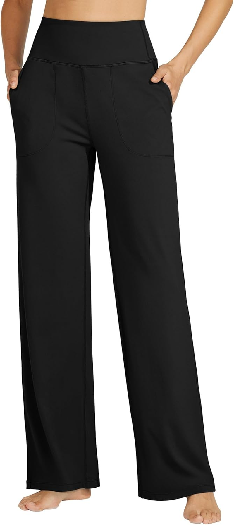 WILLIT Women'S Wide Leg Yoga Pants with Pockets High Waist Comfy Soft Comfy Casual Lounge Pants 28"/30"