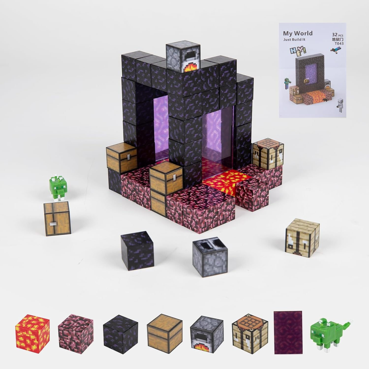 32-Piece Premium Magnetic Blocks - Magic Portal Set, STEM Learning Kids Toys, Safe and Strong Magnetic Building Blocks, Expandable Fun with Double Sets, Perfect for Boys & Girls Aged 3+ image number 5