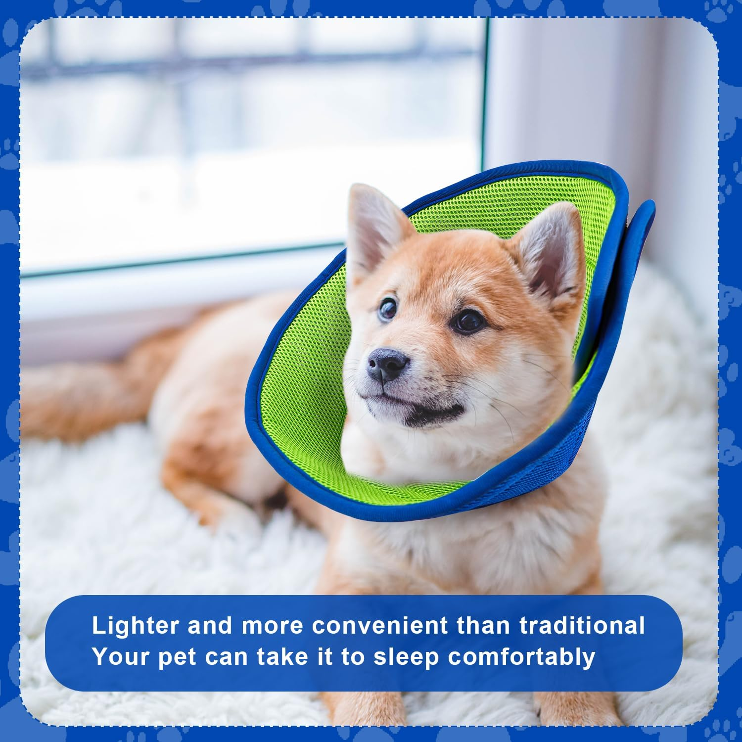 Dog Cone, Dog Recovery Collar for Small Medium Large Dogs Dog Surgery Collar for Dogs after Operation Preventing Pets from Touching Wounds (S) image number 6
