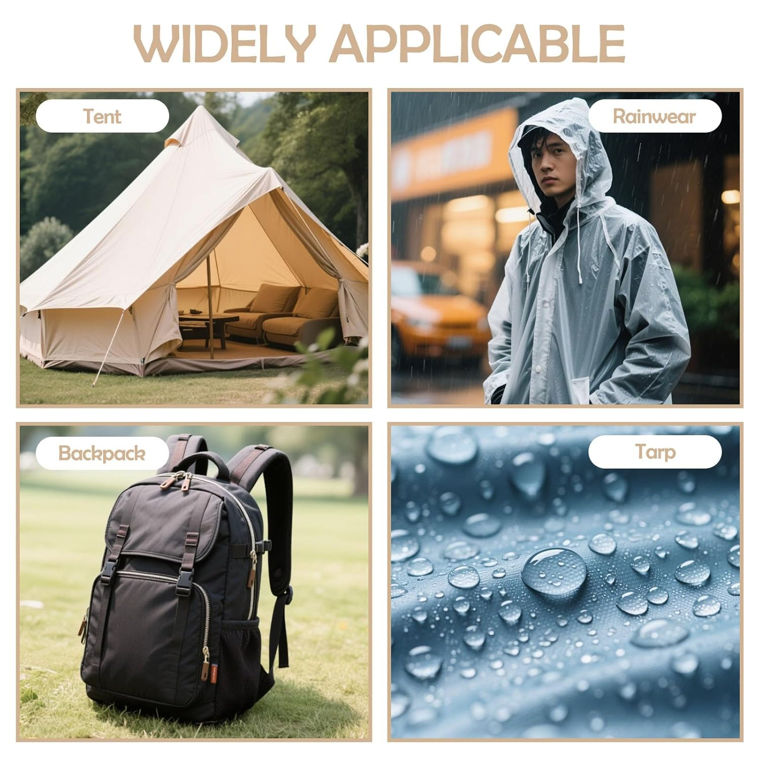 WAN2TLK 120Ml Tent Seam Sealer, Repair Damaged/Seam Sealer Tent Fabric, Restore the Waterproof Barrier, for Camping/Hiking/Outdoor Gear - Clear image number 3