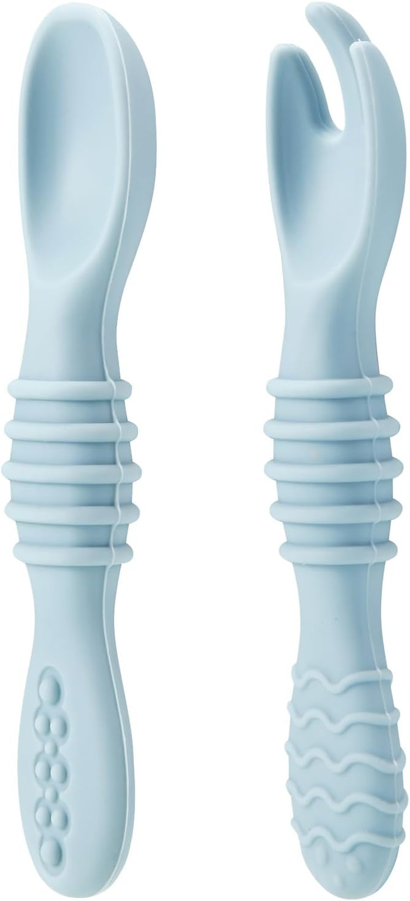 Pandaear 6 Pack Silicone Baby Spoons & Forks | Baby Feeding Set Self Feeding Utensils, Toddler Infant Feeding Spoon Forks BPA Free First Stage image number 5