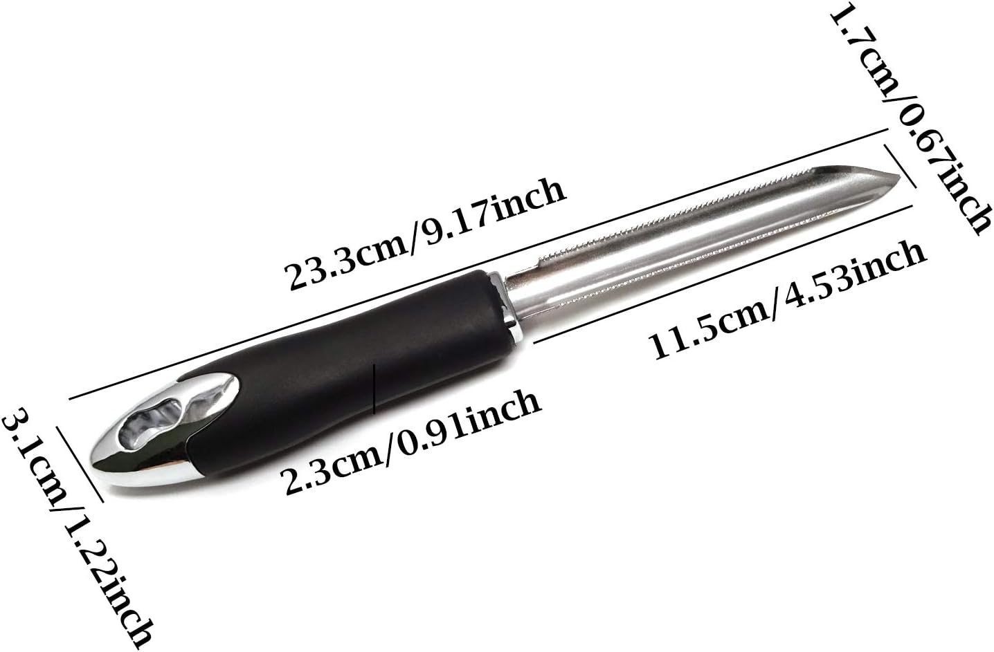 HONBAY 1PCS Stainless Steel Jalapeno Chili Pepper Zucchini Cucumber Vegetable Eggplant Potato Apple Corer for Kitchen image number 2