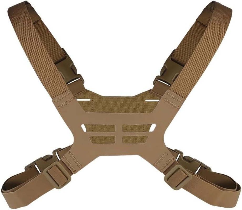 Tactical Navigator Harness Flip Lite Chest Rig Phone Carrier Bracket Fixing Strap Buckle Vest Smartphone Holster Outdoor Navigation Board Panel Holder Brown image number 4