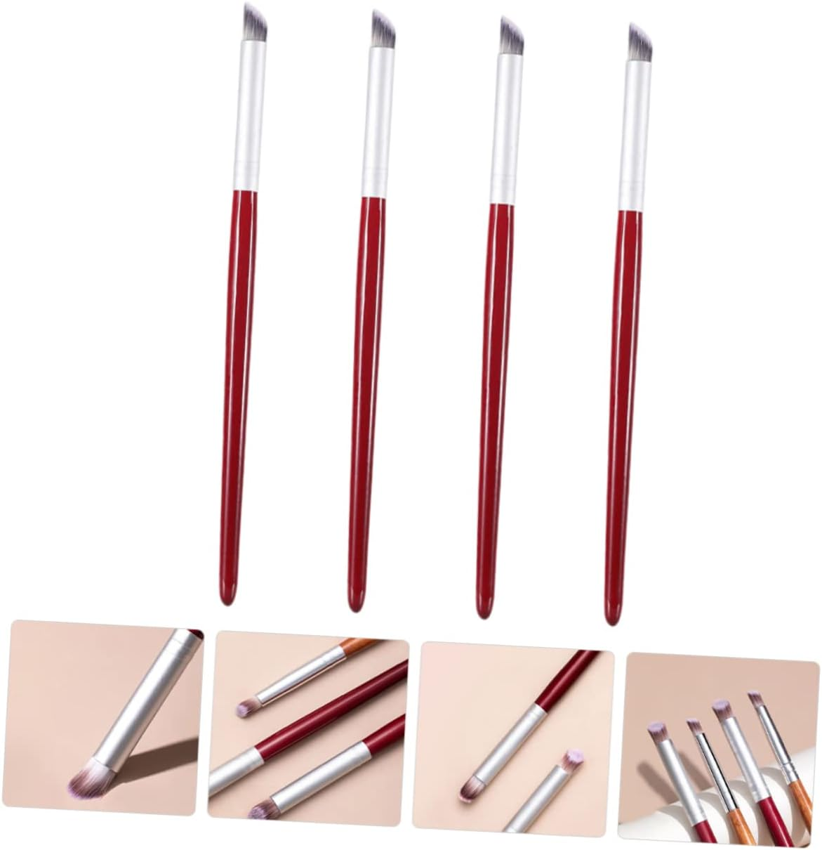 SOESFOUFU 4Pcs Nail Art Brush Acrylic Painting Nail Painting Tools for Manicure Easy to Hold for Professional DIY Nail Art Lovers for Salons Home Use image number 5