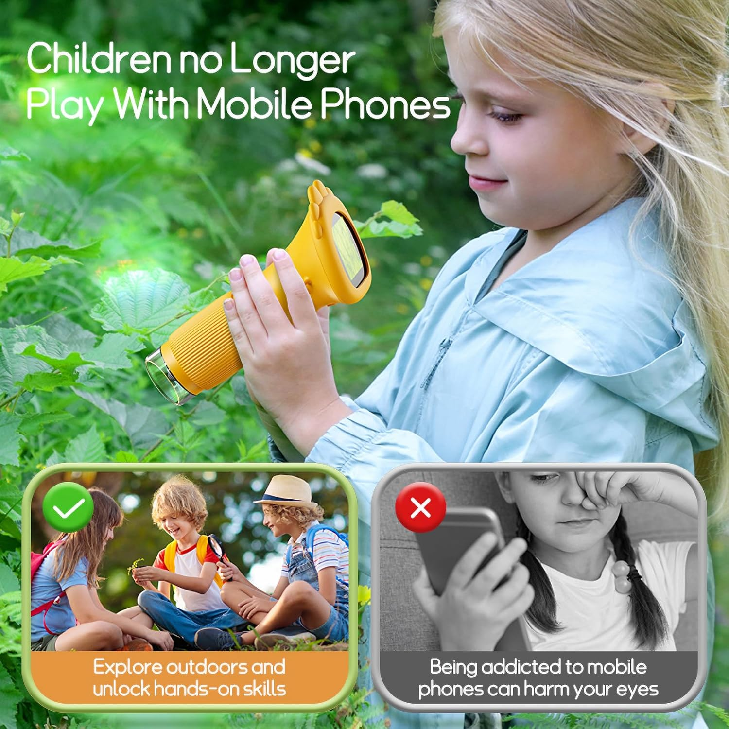 Kids Microscope Pocket Microscope - 1000X Portable Microscope for Kids | Photo and Video Mini Microscope | 2'' Digital Little Scientist Microscope for Kids over 3 Years Old image number 3