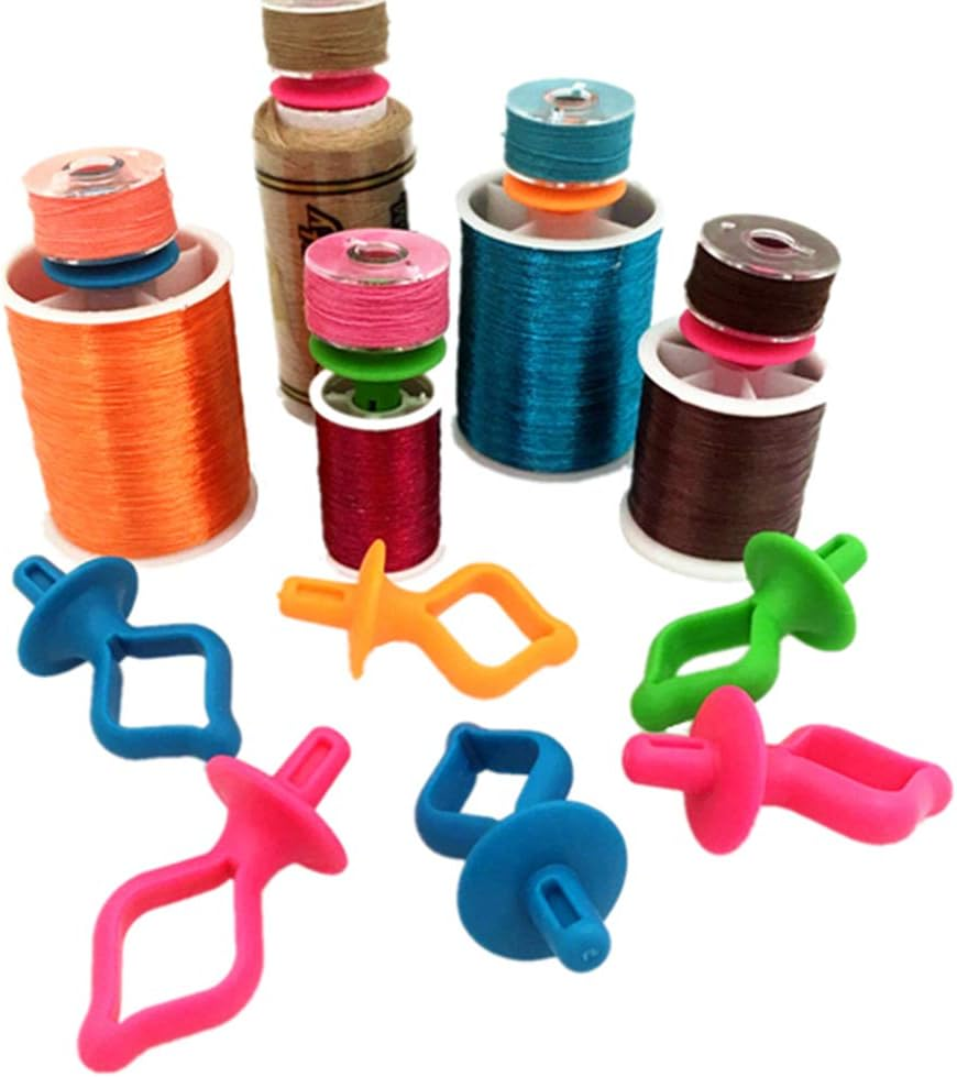 (12 Pieces) - YEQIN Bobbin Holder. Storage Your Bobbins on Top of Thread Spools (12 Pieces) image number 6