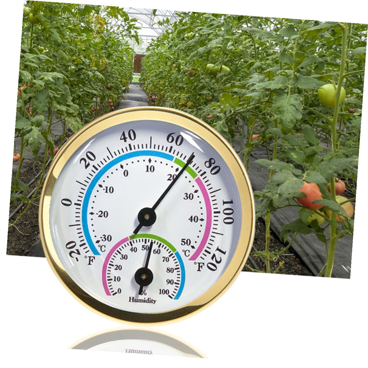 Gadpiparty Multifunctional Indoor Outdoor Thermometer Hygrometer with Hanging Design Temperature Humidity Gauge for Sauna Garden Office Bedroom Greenhouse Use image number 1