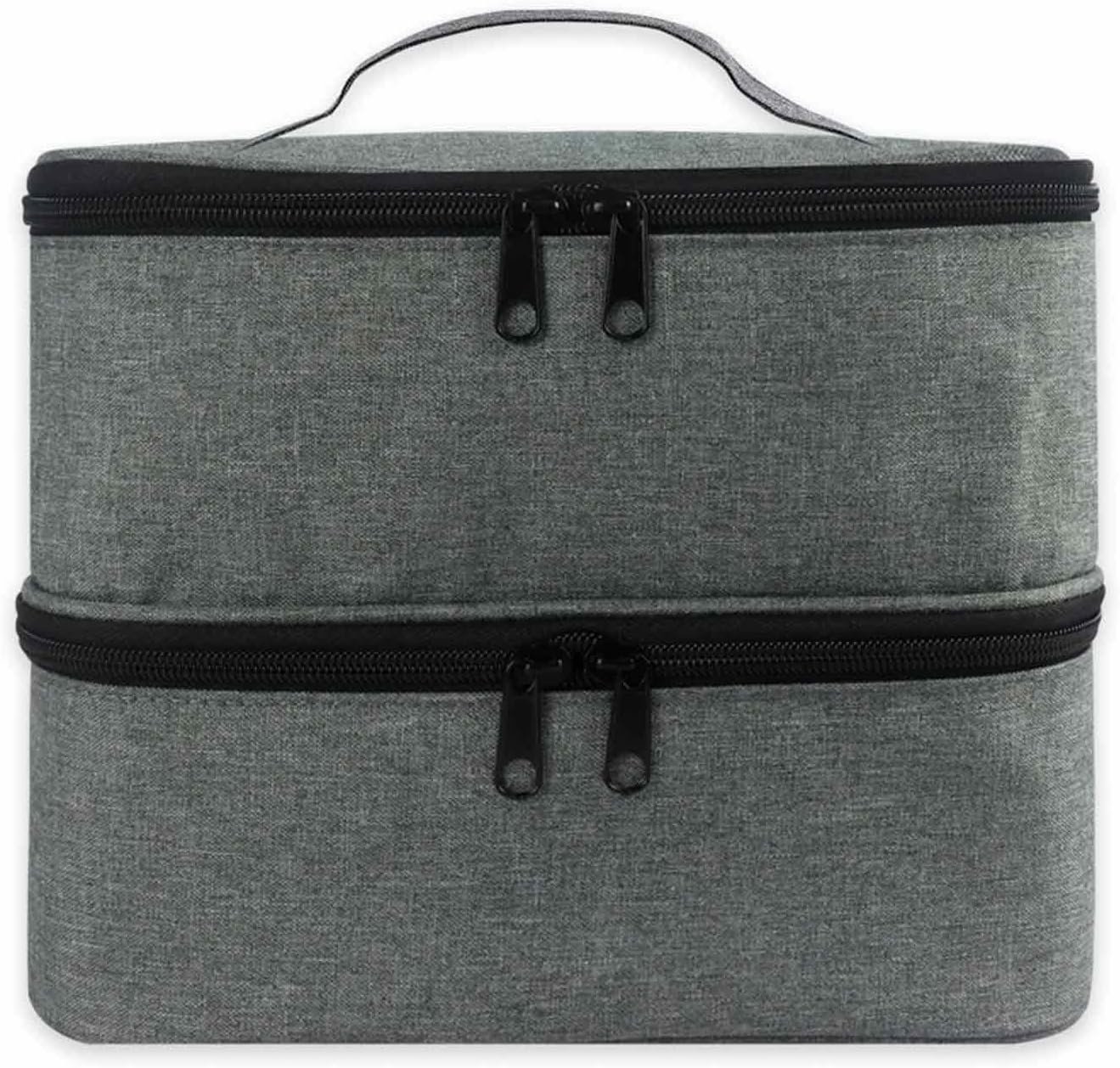 Double Layer Nail Polish Storage Bag Nail Polish Case Organiser Large Zipped Storage Case for Nail Polish 25 X 20 X 19 Cm, Pink, Se R&eacute;f&eacute;rer Au Descriptif, Refer to Description