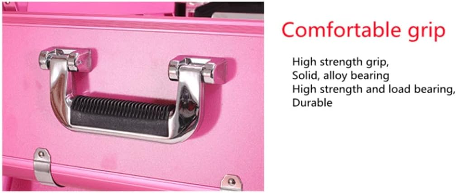 Cosmetic Cases Makeup Artist Suitcase Aluminum Travel Beauty Nail Suitcase with Mirror Light Makeup Trolley Tool Case Suitcase /1465 image number 3