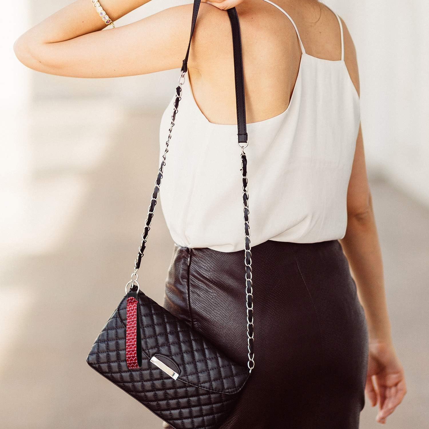 30 Pieces Neoprene Wristlet Keychain Bulk Lanyard Hand Wrist Strap Keychain for Women, as the Picture Shows image number 6