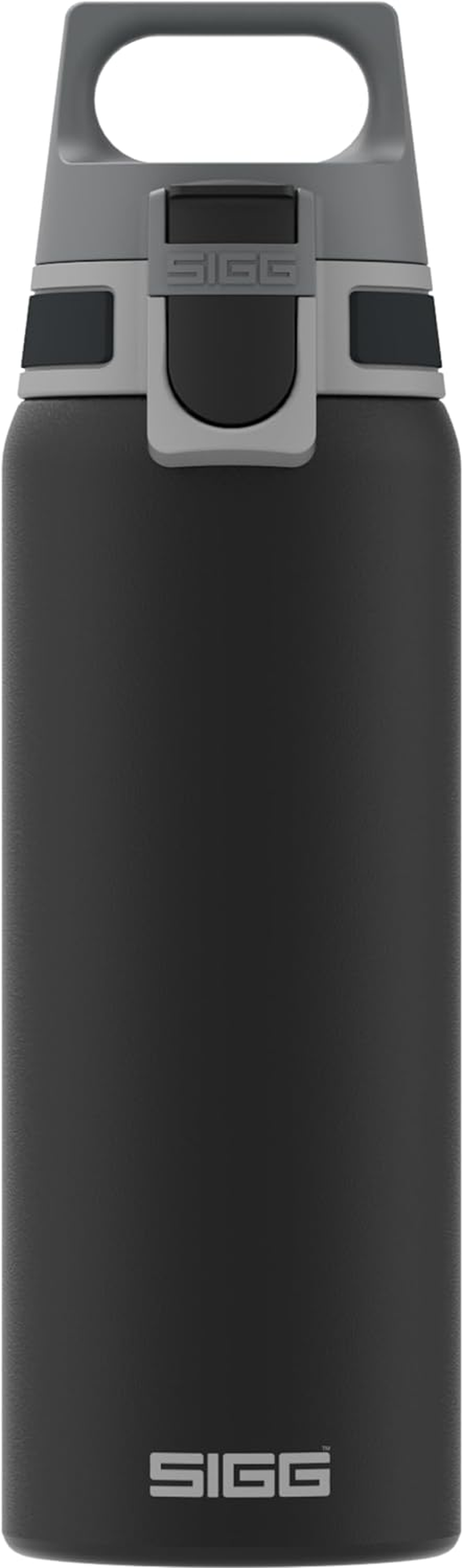 SIGG - Stainless Steel Water Bottle - Shield ONE Black - Suitable for Carbonated Beverages - Leakproof - Lightweight - BPA Free - Black - 0.75 L