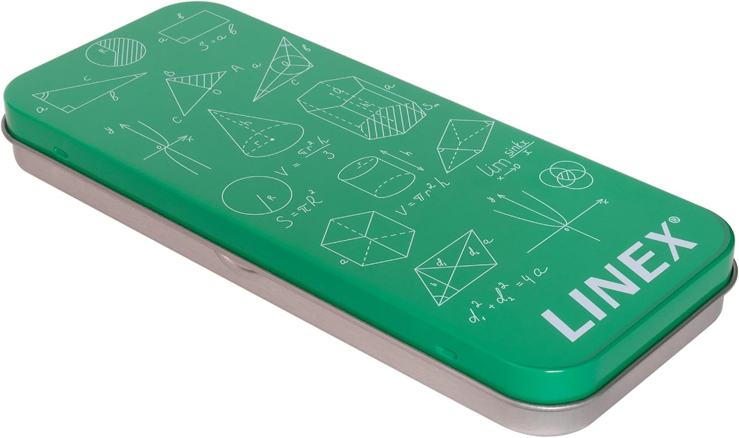 Linex, Maths Set 10 Pieces in Tin Case, Geometry Set for School Student image number 3