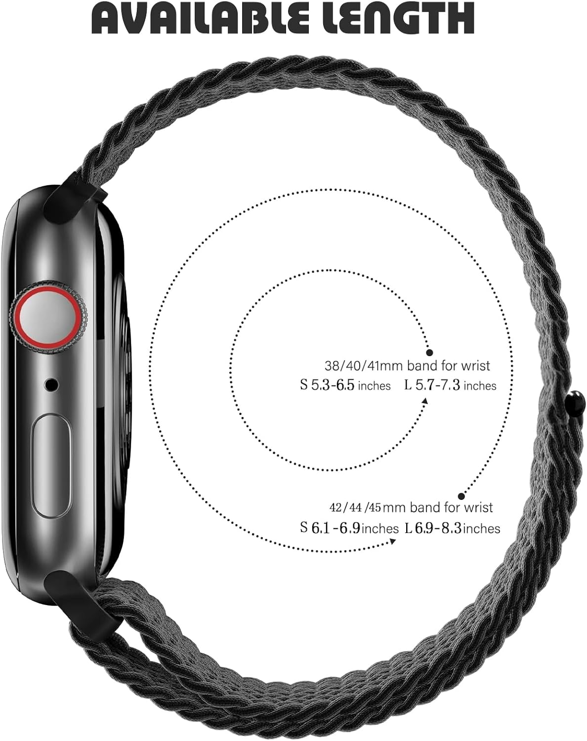 Nylon Strap for CMF by Nothing Watch Pro 2 Strap, Nylon Braided Velcro Strap for CMF by Nothing Watch Pro 2 Bracelets for Men Women Sport Loop Band for CMF by Nothing Watch Pro 2 (2) image number 1