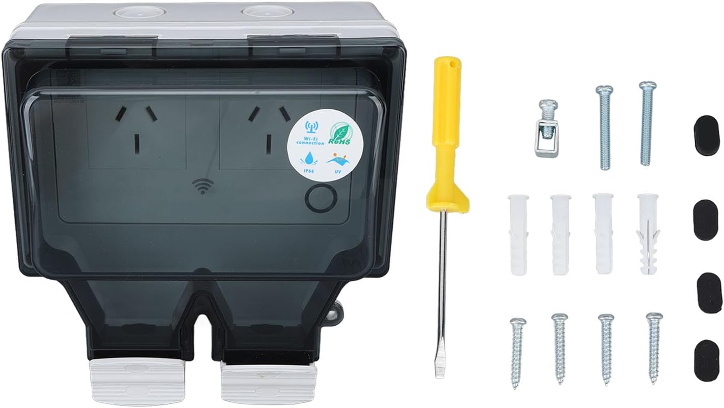 Wifi Smart Plug, PC Shell Safety Lock Hole Wifi Smart Socket for Home (SNW-2AU) image number 5