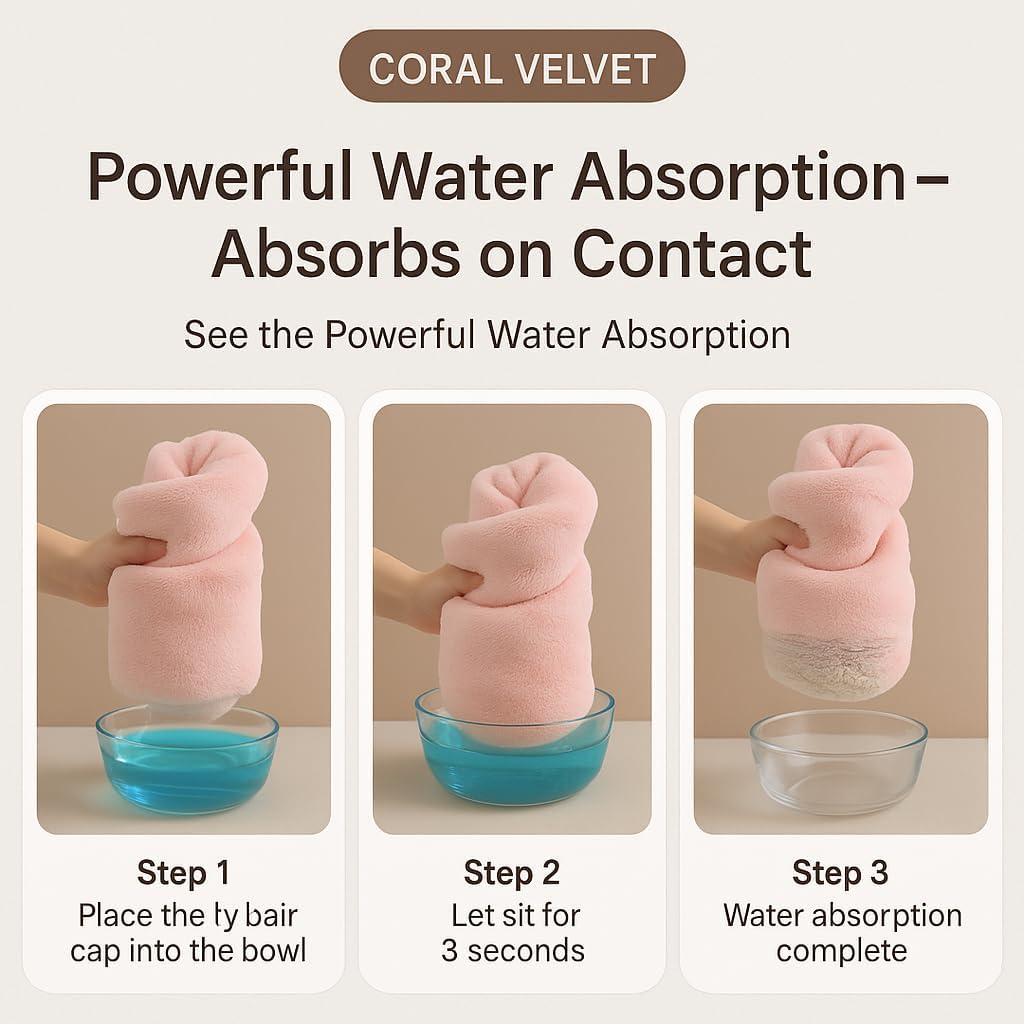 YHMLUX Women&rsquo;S Double-Layer Thick Microfiber Quick-Dry Hair Towel Turban with Adjustable Snap Button &ndash; Ultra-Absorbent Bath Cap for Long Hair (Pink) image number 6