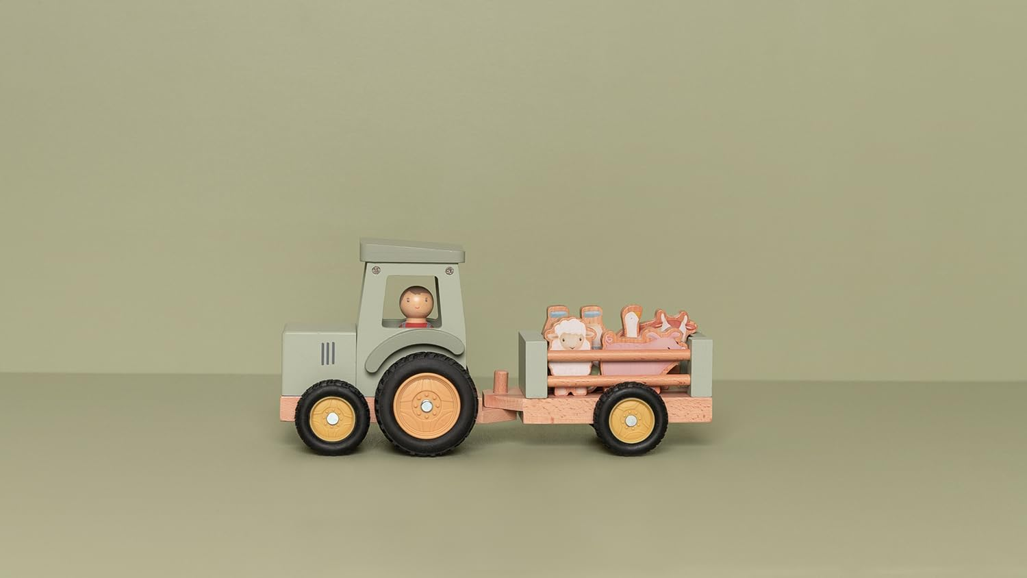 Little Dutch Little Farm Tractor with Trailer image number 3