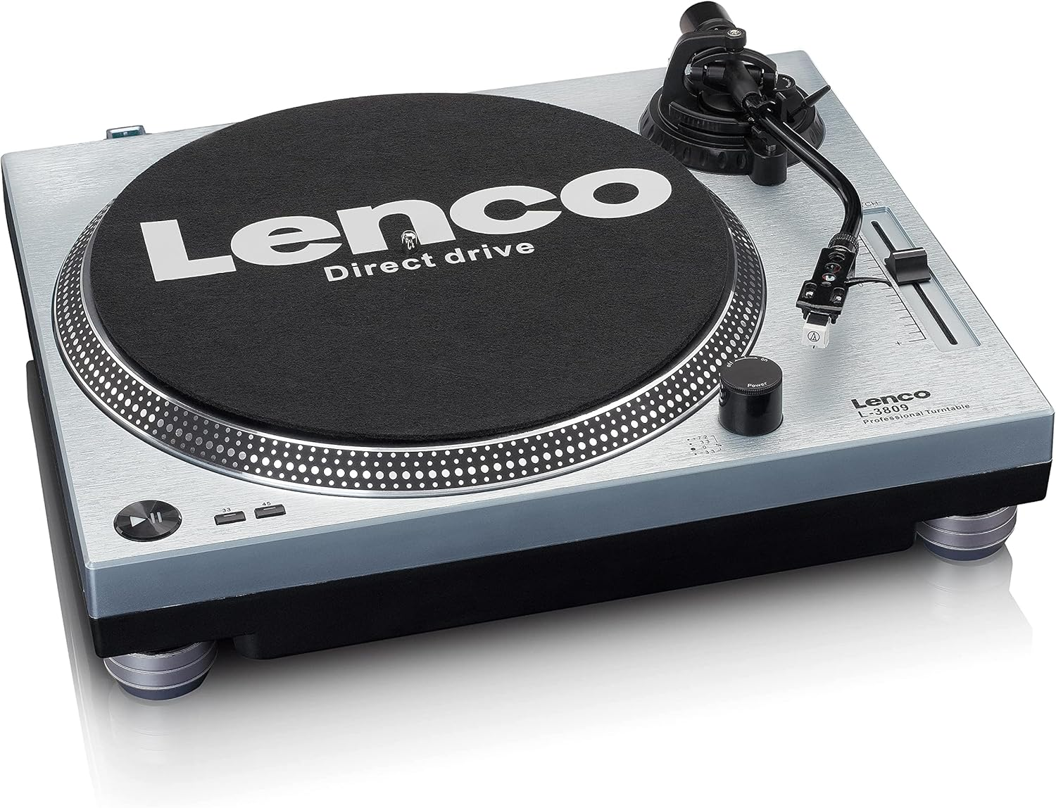 Lenco Direct Drive Turntable with USB/PC Encoding, Metallic Blue image number 2