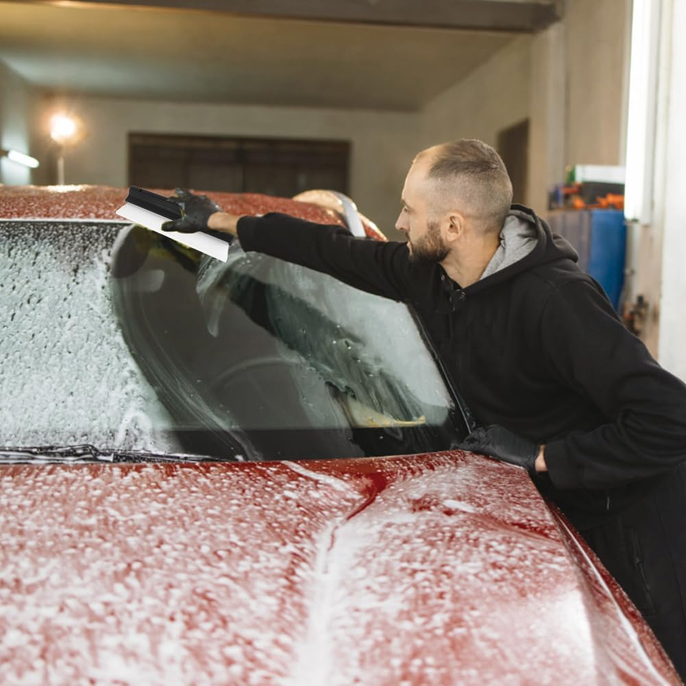 Automotive Wiper Blade Squeegee, Professional Silicone Nonscratch Antislip Squeegee Flexible T Bar Water Wipers Car Dryer Hand Shower Window Wiping Glass Squeegees Accessories for Windshields image number 6
