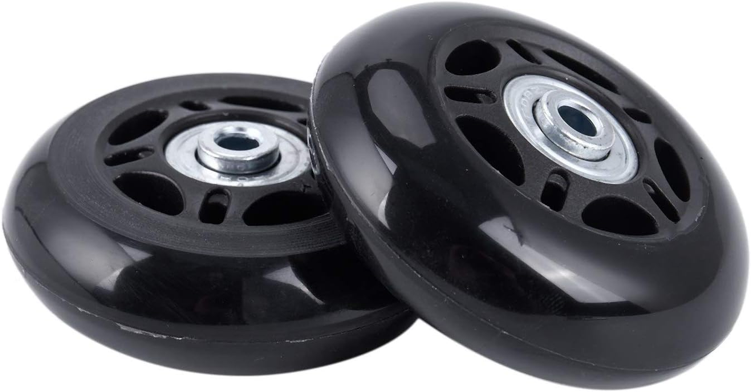 2 Set Luggage Suitcase Replacement Wheels Axles and Wrench Repair Set OD 68Mm image number 3