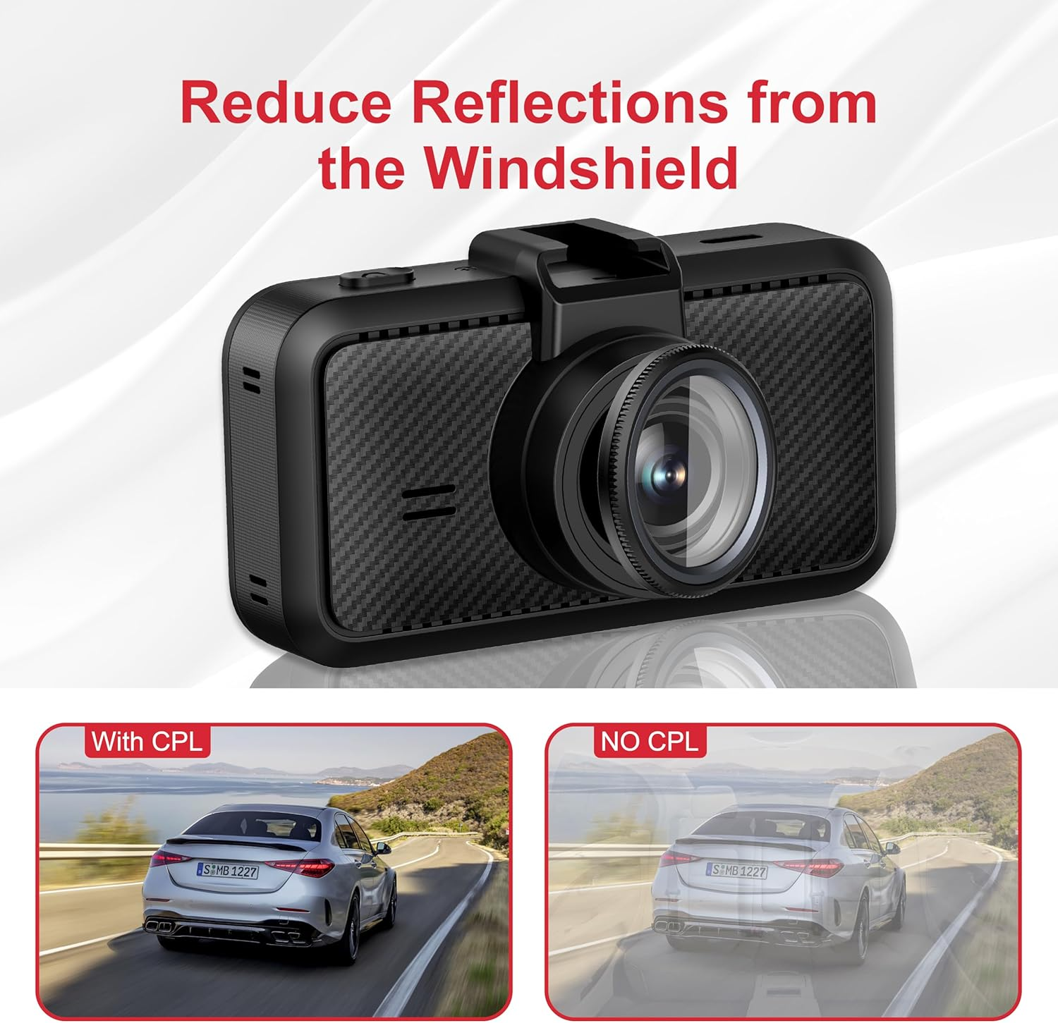 Miofive CPL Circular Polarizer Filter, 34MM Anti-Glare Circular Polarizer Lens for Miofive S1 Series Dashcam, Reduce Glare and Reflection, Enhance Color and Contrast image number 4