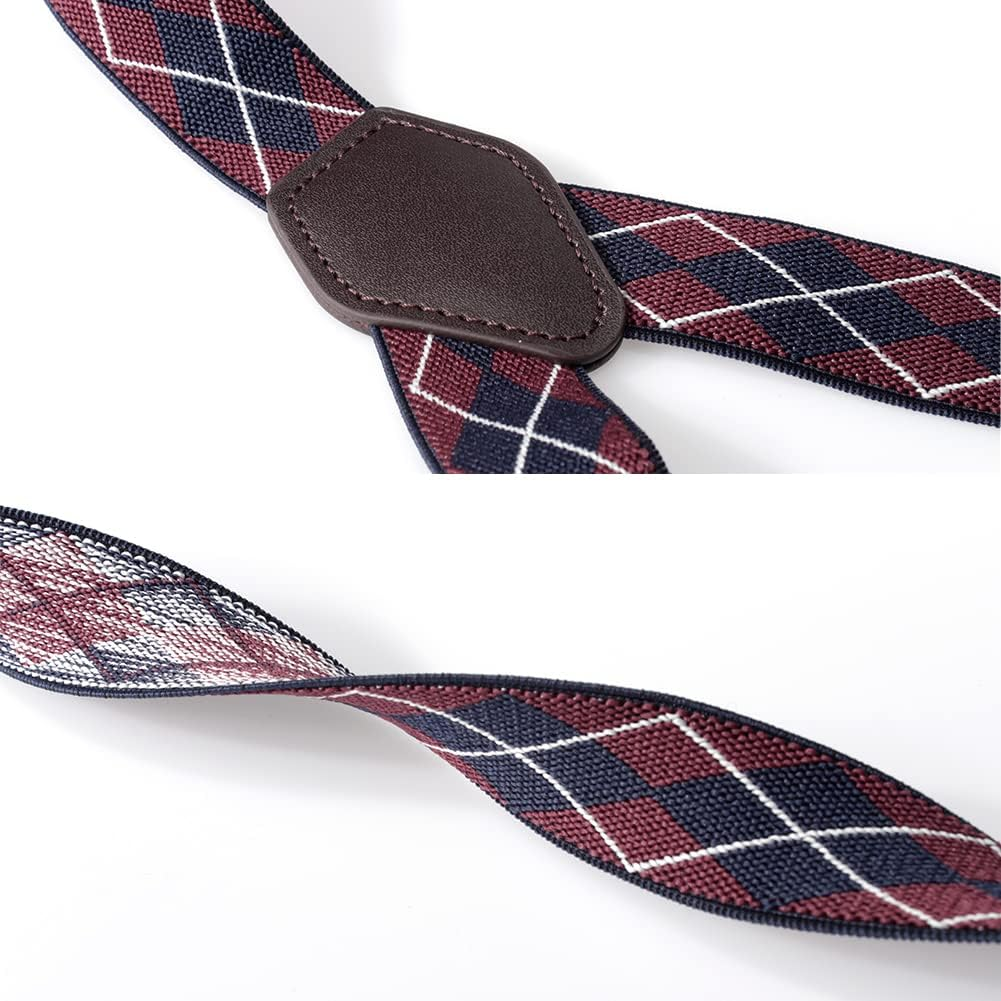 H HOME-MART Mens Shirt Stays Military Adjustable Elastic Garter Straps Sock Tucked in Non-Slip Clamps Shirt Stay Men'S Braces for Men Women - Black White Dot image number 6