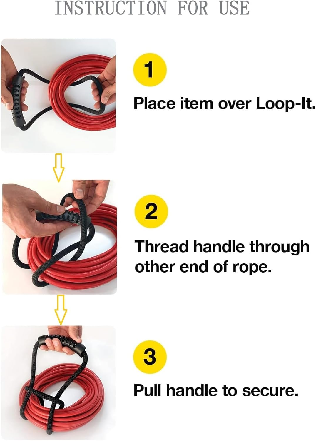 HUAHAITGCH Extension Cord Storage Straps,2 Pack 24 Inch Portable with Carrying Handle Fit Vacuum Hose Holder, Shop Storage,Water Hose Organizer for Your Home, Garage