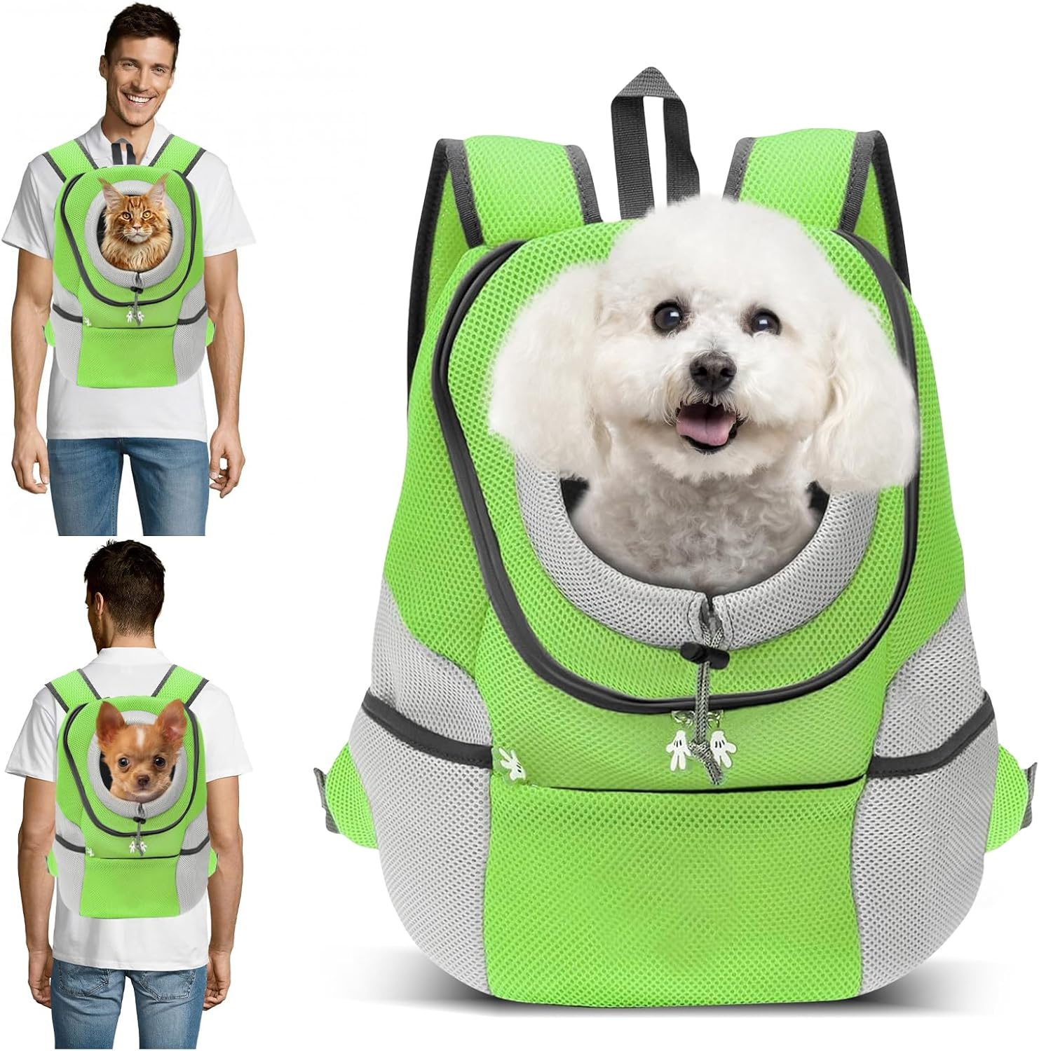 PETCUTE Pet Carrier Backpack Dog Carrier Backpack Puppy Carrier Bag Pet Travel Bags Airline Approved for Bike Hiking Outdoor
