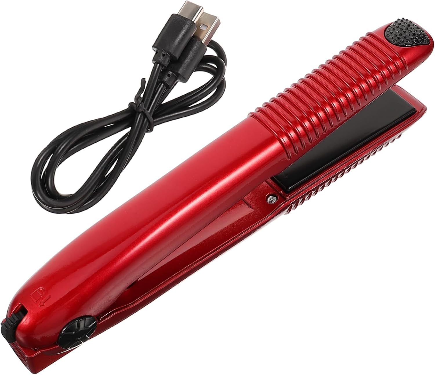 TOVINANNA Travel Electric Clamp Hair Straightener Wireless Curler Cordless Rechargeable Hair Styling Tool for Types