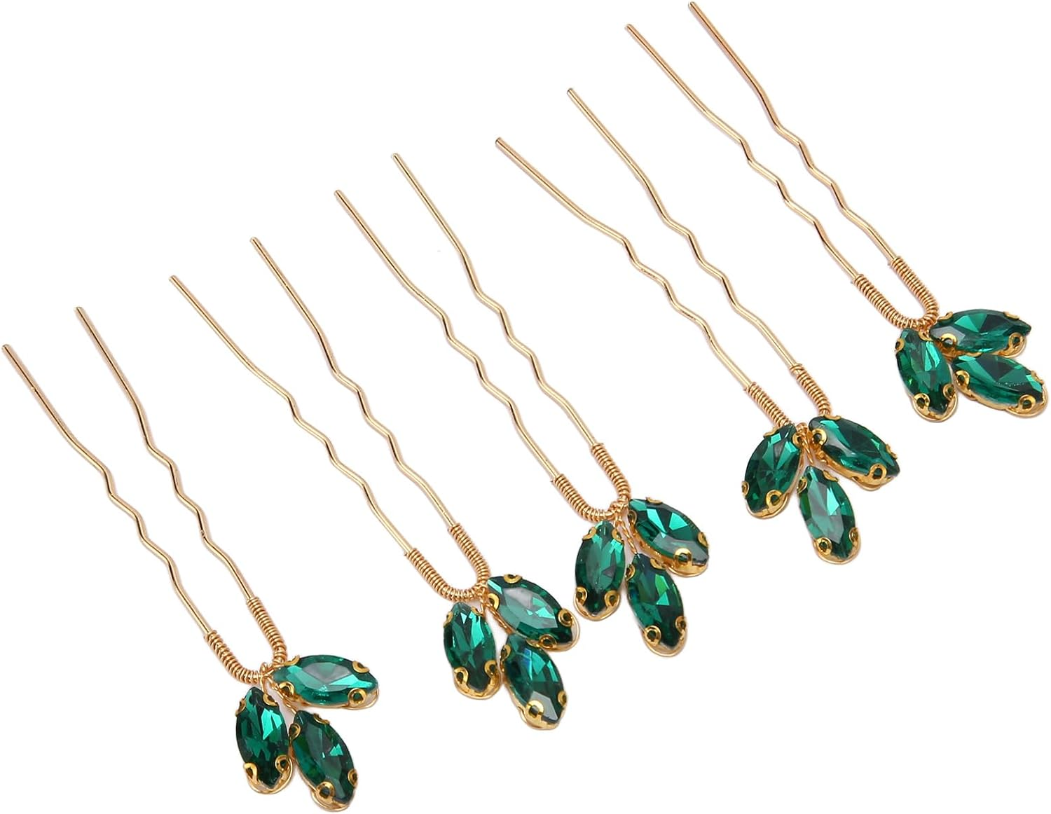 Vintage Hair Jewelry Handmade Safe 5 Pieces Rhinestone Hair Pin Exquisite for Party image number 4