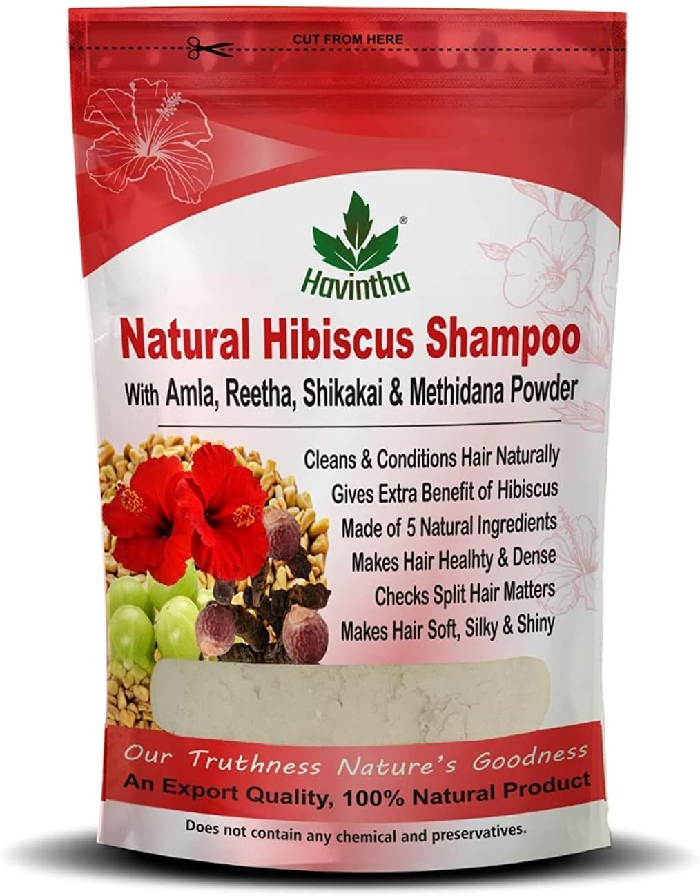 Havintha Natural Herbal Powder Shampoo for Hair - 4 Types Shampoo (Each 227 Gm)