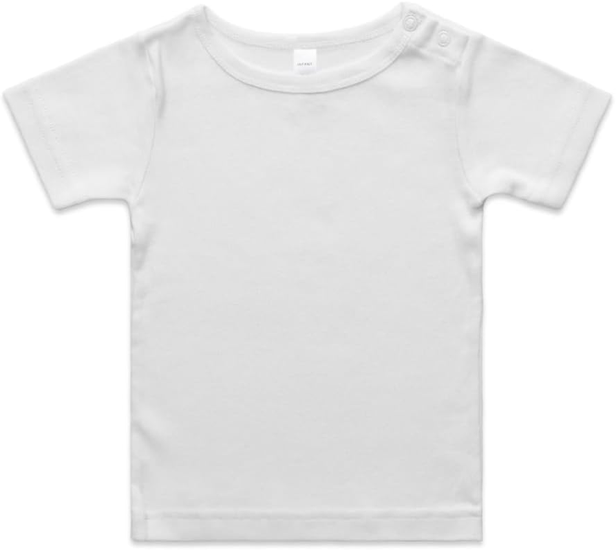 Ascolour Baby Unisex Baby Tee Shirts Short Sleeve Shirt 0-24Months - White, Pink, Grey, Black (White, 18-24M) image number 3
