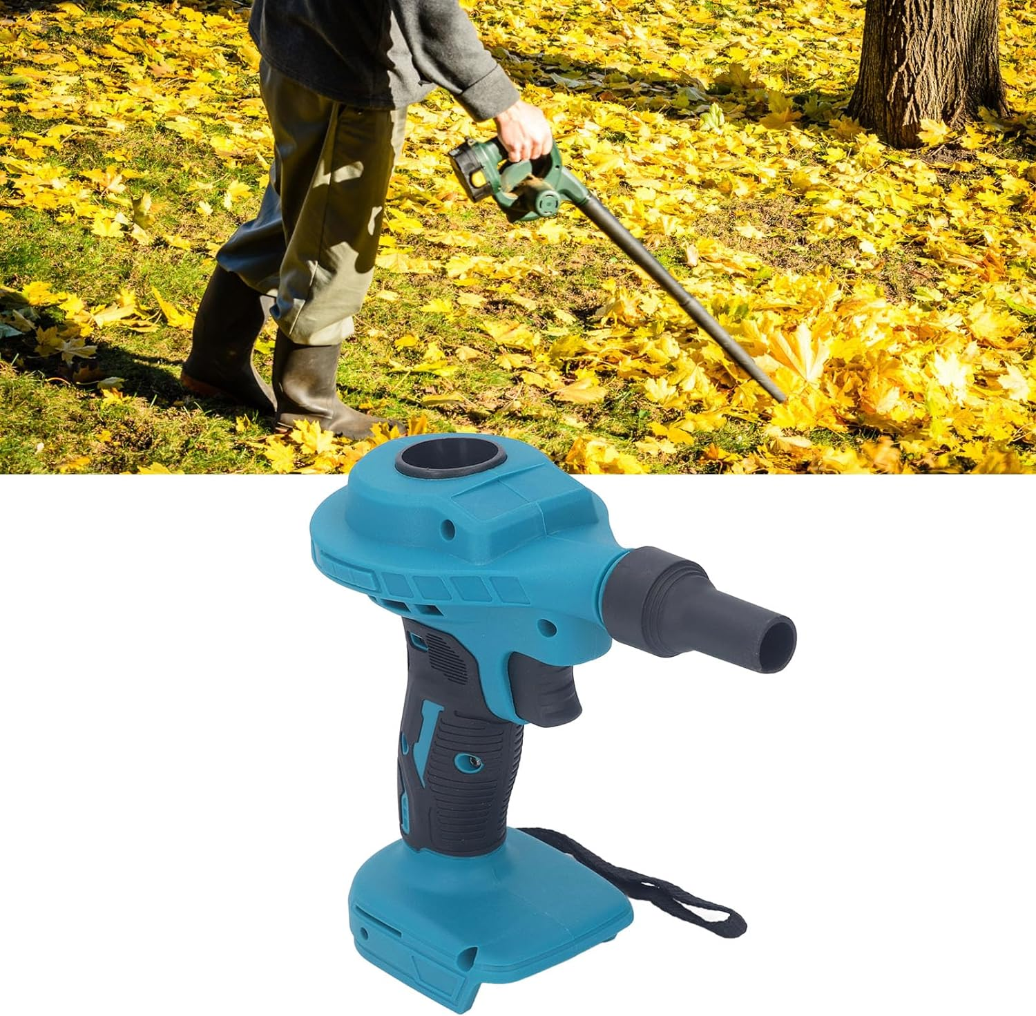 Electric Leaf Blower, Electric Air Duster Portable Air Blower with 2 Nozzles, Rechargeable Cordless Air Duster BL1830 BL1840 BL1850 BL1860 Interface, Battery Not Included image number 4