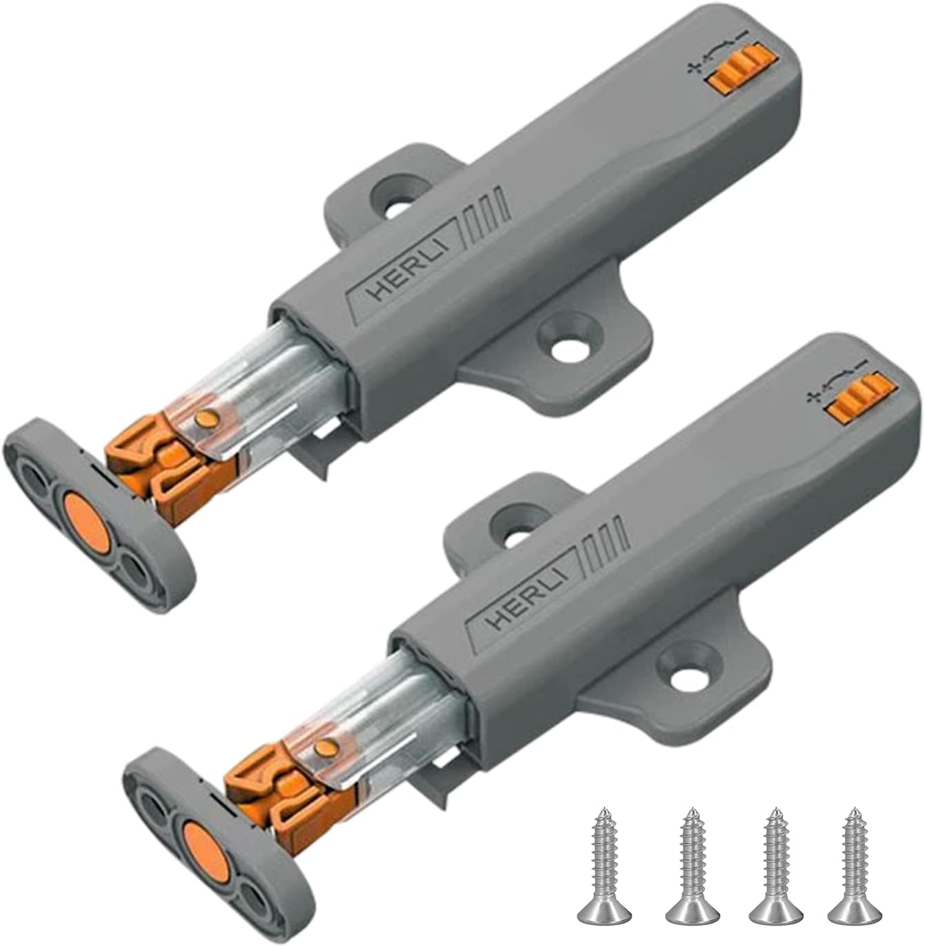 2 Pack Drawer Pull Touch Lock Tip On, Heavy Duty Push Latch, Push to Open Door Catches, Push Open Latch, RV Drawer Push Door Catch, for Bedroom, Kitchen Cabinet Window Wardrobe Closure image number 5