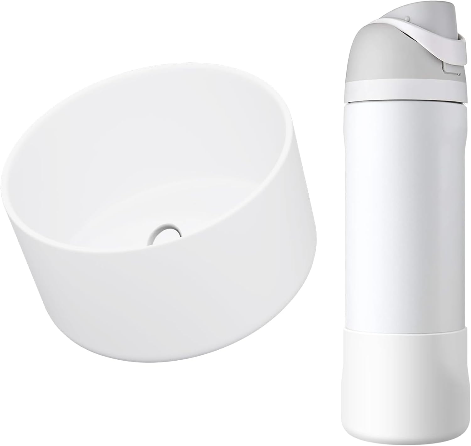 2 PCS Silicone Water Bottle Boot for Owala Freesip 24 Oz, Anti-Slip Protective Sleeve Bottom Bumper Protector for Twist and Flip Stainless Steel Water Bottles - Black image number 4