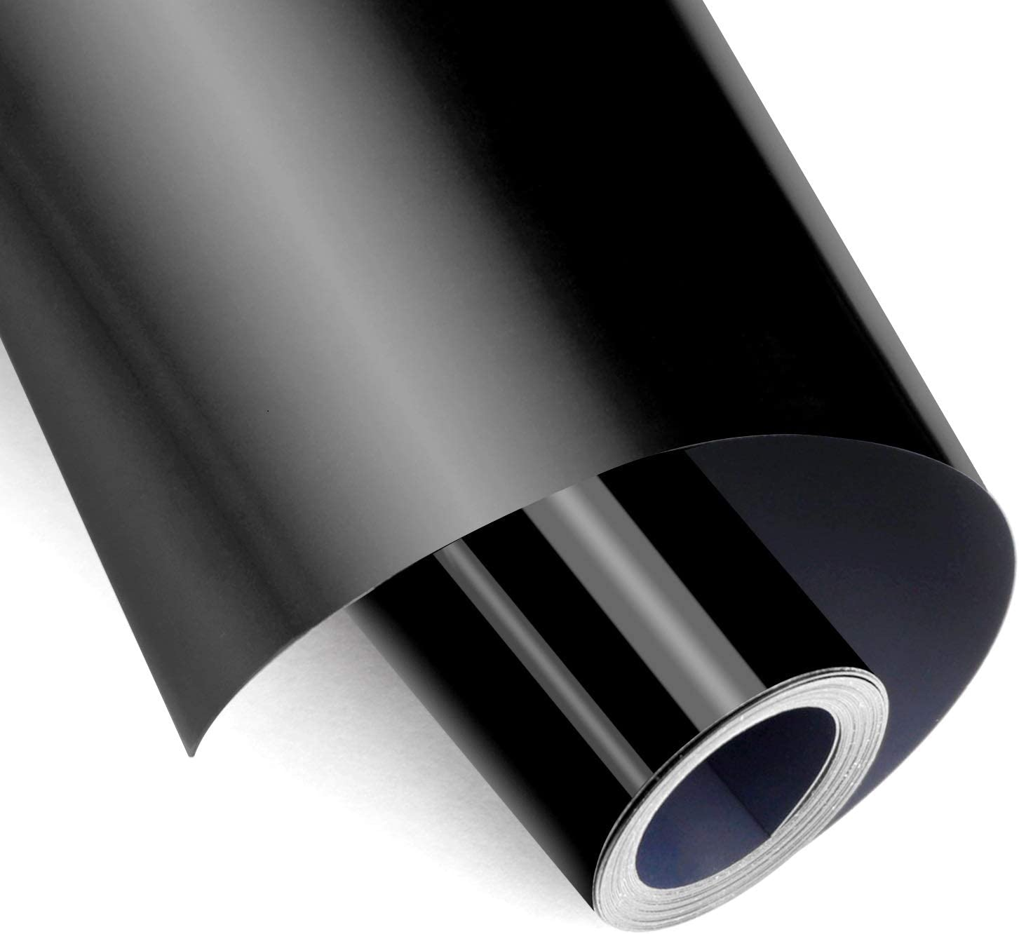 Heat Transfer Vinyl - 12" X 5Ft Black HTV Roll for Silhouette Cameo, T-Shirts & Bags - Easy to Weed & Cut for Heat Vinyl Clothing Design