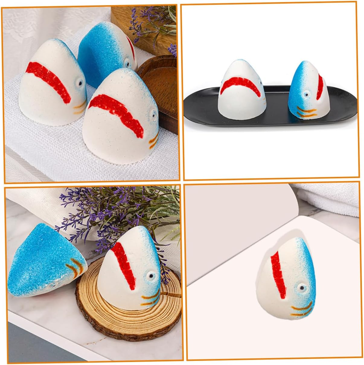 3Pcs Shark-Shaped Bath Salt Bomb Essential Oil Bubble Bath Bomb for Relaxation image number 6