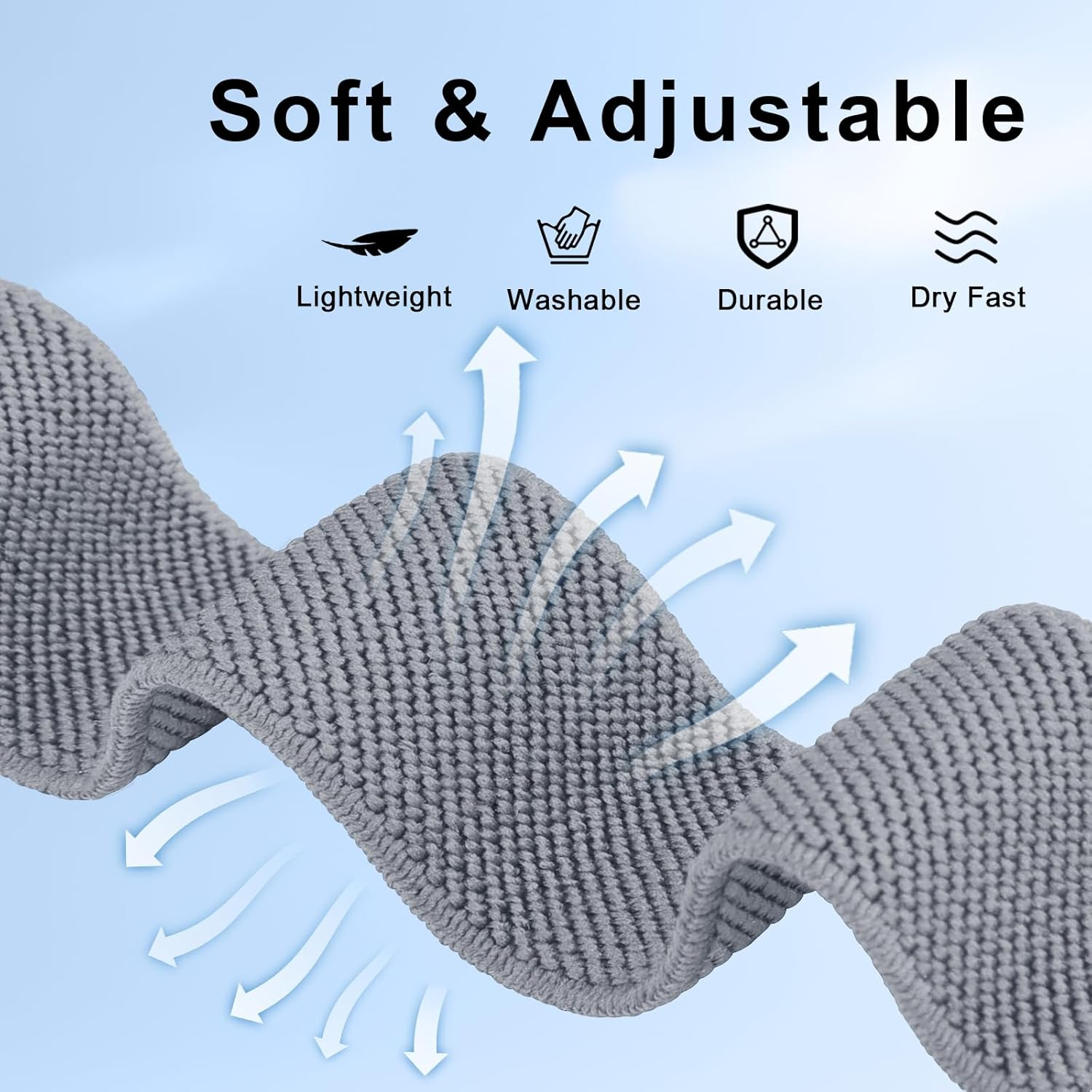 3 Pack Elastic Bands for Garmin Forerunner 245/245 Music Bands Women Men, 20Mm Soft Stretchy Nylon Sport Straps for Garmin Vivoactive 6/5/3 Smartwatch - Green Arrow+Leopard+Black image number 2