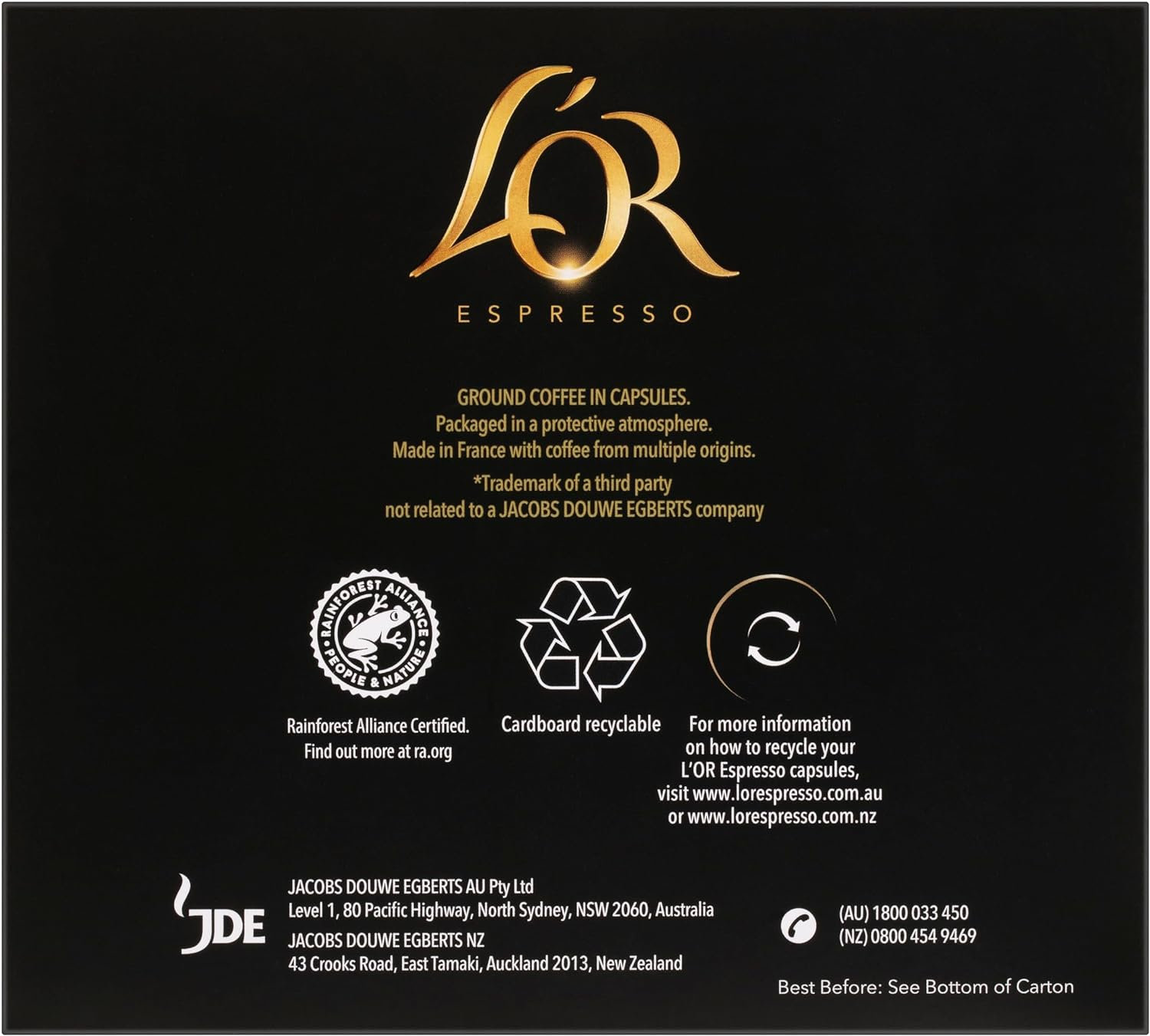 L&rsquo;OR Espresso Grande Assortment Pack 100 Aluminium Capsules Compatible with Nespresso Machines image number 2