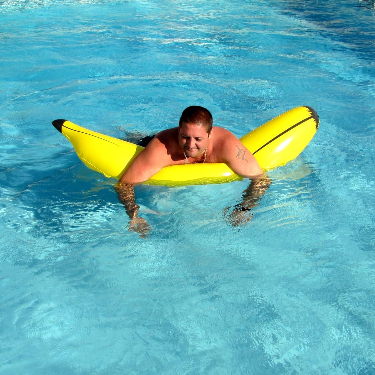 Treasure Gurus Giant Inflatable 6 Ft Banana Adult Water Noodle Float XL Pool Party Blow up Floats Swimming Toys