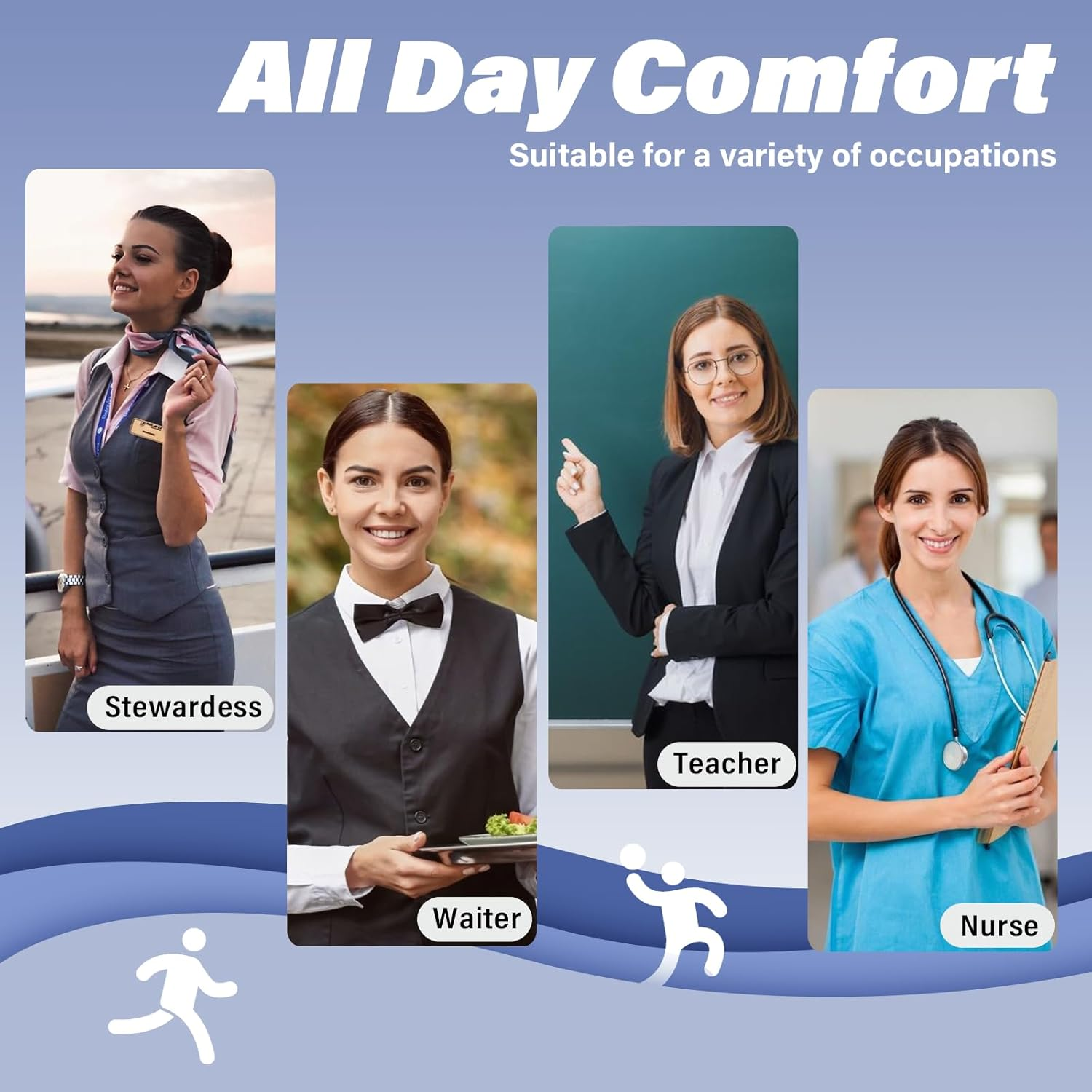 2 Pairs Calf Compression Sleeve Men Women, 20-30 Mmhg Calf Compression Socks for Women, Footless Compression Socks for Travel Flight image number 3