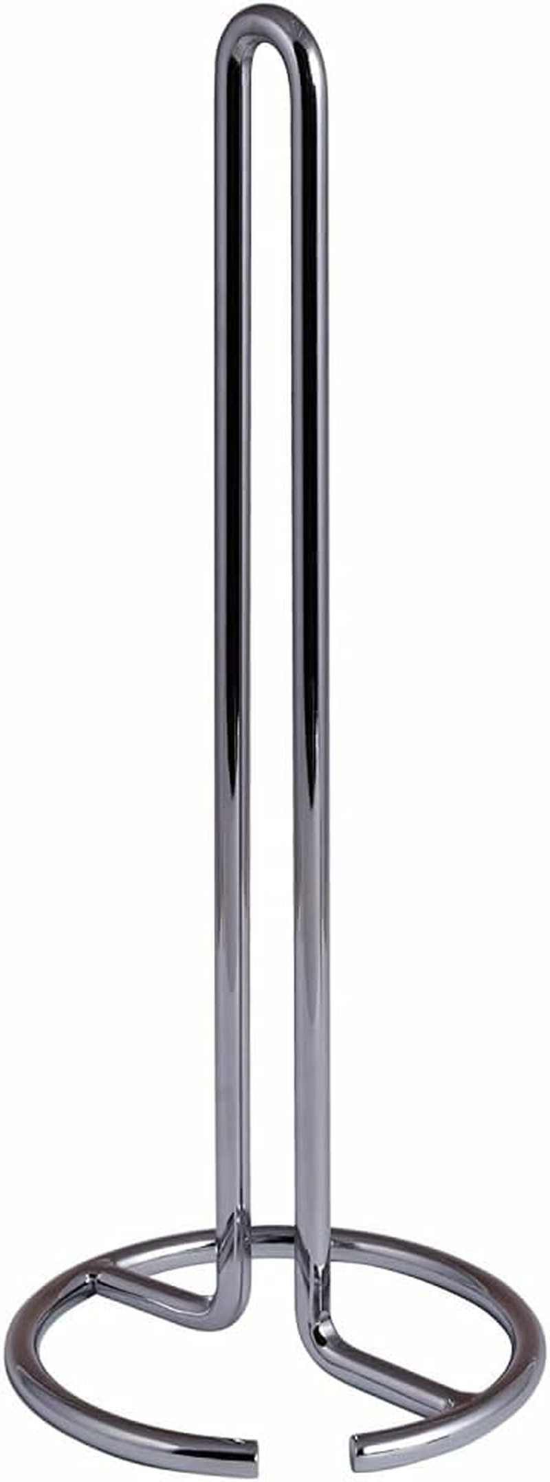 Creative Home Black Iron Paper Towel Holder Heavy Duty Metal Wire Stand for Kitchen Countertop or Dining Table Powder Coated One-Piece Design, Matte Black Finish