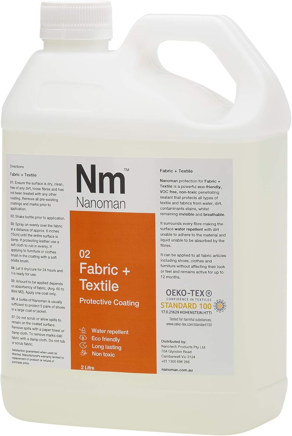 Fabric Protection for Couches and Sofas. Keep Couches Looking like New. Waterproof Stain & Liquid Protection for Fabric Incl. Couch, Sofa and Clothing Eco Friendly Nano Formula. No Fluoropolymers. 2Lt image number 3