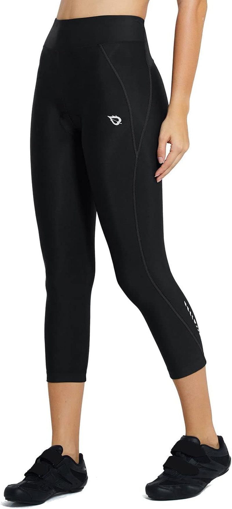 Baleaf Women'S Padded Bike Shorts Cycling Pants Bicycle Capris Biking Spin Legging 3/4 UPF 50+ image number 1